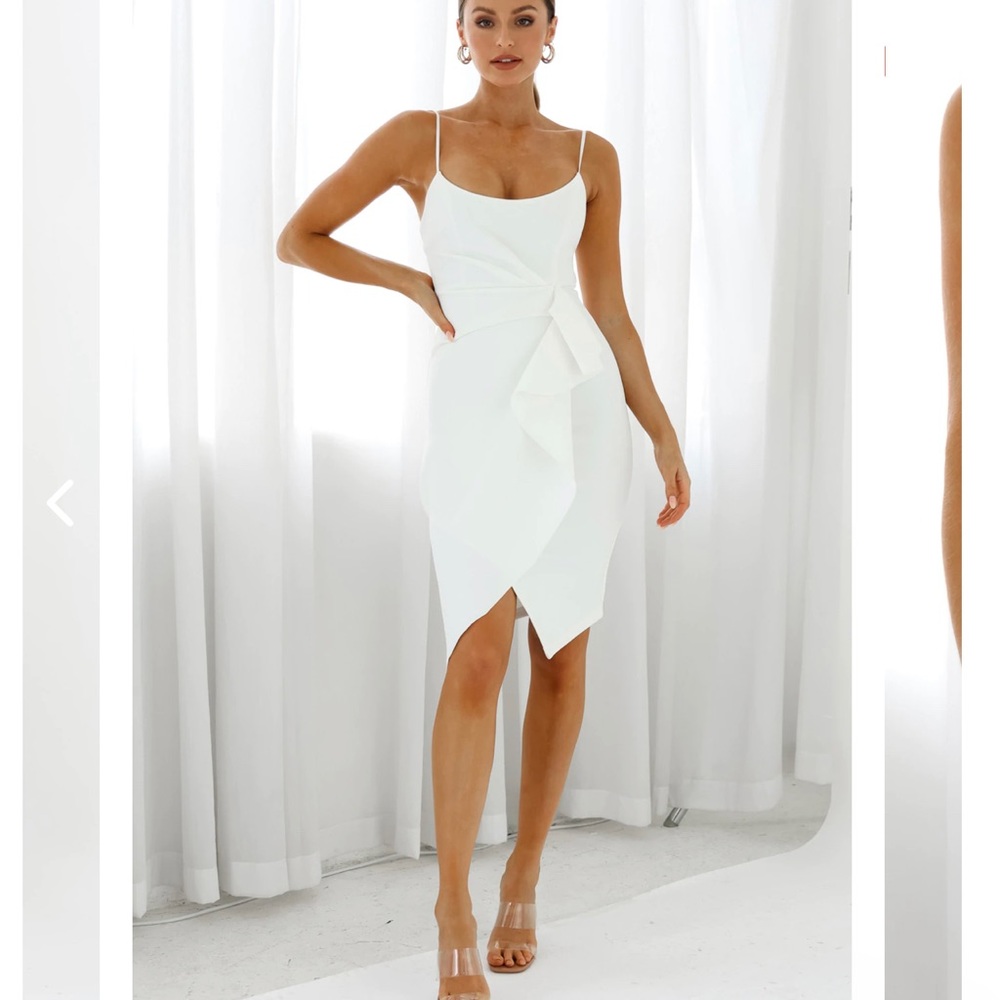 White Knee Length Dress